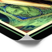 "De maan en jij" door Gene Pressler 12 x 16 Poster (Hoek)