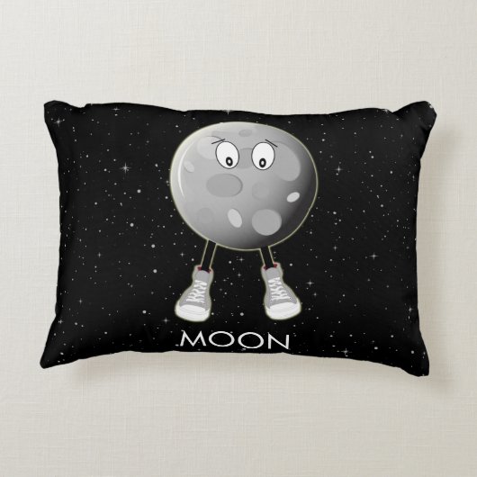 De maan en sterren in de ruimte accent kussen (Achterkant)