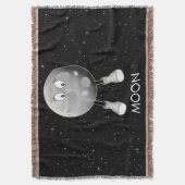 De maan en sterren in de ruimte deken (Voorkant Verticaal)