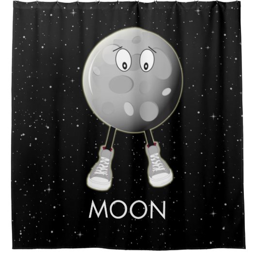 De maan en sterren in de ruimte douchegordijn (Voorkant)