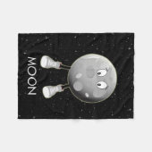 De maan en sterren in de ruimte fleece deken (Voorkant (Horizontaal))