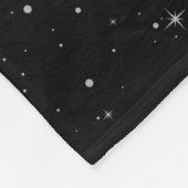 De maan en sterren in de ruimte fleece deken (Hoek)