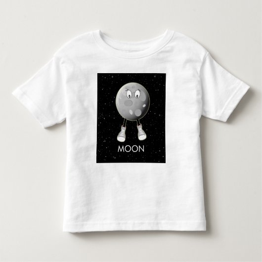 De maan en sterren in de ruimte kinder shirts (Voorkant)