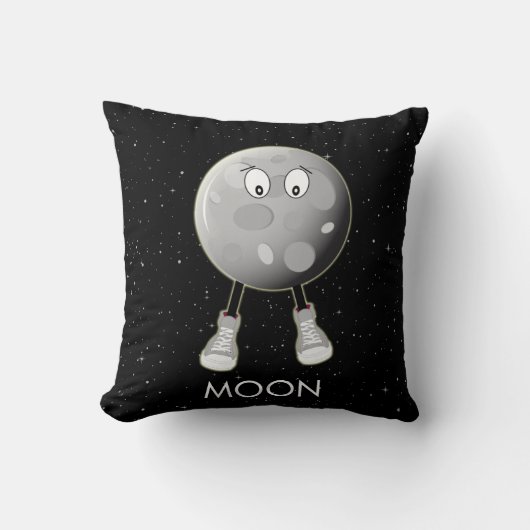 De maan en sterren in de ruimte kussen (Voorkant)