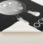 De maan en sterren in de ruimte sherpa deken (3/4)