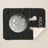 De maan en sterren in de ruimte sherpa deken (Voorkant (horizontaal))