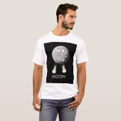 De maan en sterren in de ruimte t-shirt (Voorkant volledig)
