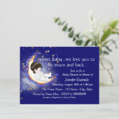 De Maan en Terug Baby Shower Kaart (Staand voorkant)