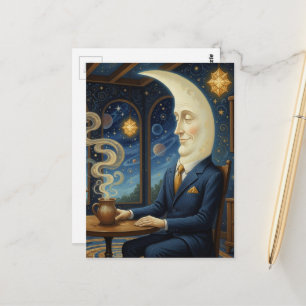 De Maan Gaat Koffie Drinken Briefkaart