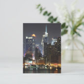 De maan gaat over Midtown New York. Briefkaart (Staand voorkant)