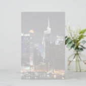 De maan gaat over Midtown New York. Briefpapier (Staand voorkant)