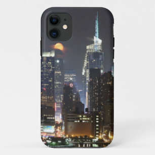 De maan gaat over Midtown New York. iPhone 11 Hoesje