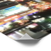 De maan gaat over Midtown New York. Poster (Hoek)