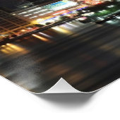 De maan gaat over Midtown New York. Poster (Hoek)