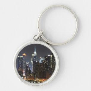 De maan gaat over Midtown New York. Sleutelhanger