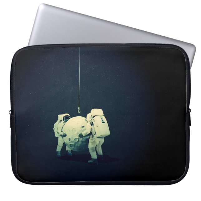 De maan hangen laptop sleeve (Voorkant)