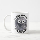 De Maan Happy Face Gepersonaliseerde Custom Mok (Links)