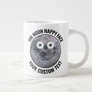 De Maan Happy Face Persoonlijke Aangepaste Reuzenm Grote Koffiekop