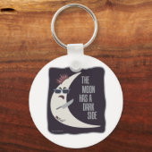 De maan heeft een donkere kant sleutelhanger (Voorkant)