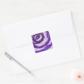 De maan in de Paarse hemel Vierkante Sticker (Envelop)