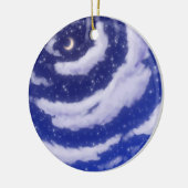 De maan in de Sky Keramisch Ornament (Links)