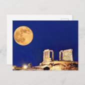 De maan in de tempel van Poseidon Sounio Briefkaart (Voorkant / Achterkant)