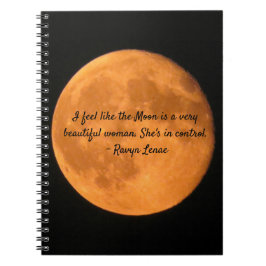 De maan is als een vrouw citaat & foto notitieboek
