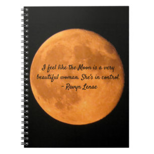 De maan is als een vrouw citaat & foto notitieboek