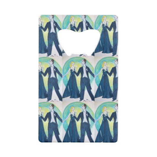 De maan is een nieuwe flesopening creditkaart flessenopener (Voorkant)