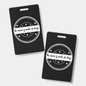 De Maan Is van Kaas Grappige Citaat Ontwerp Badge (Voor- en achterkant)