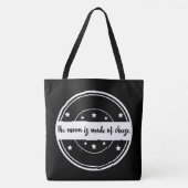 De Maan Is Van Kaas Grappige Citaat Ontwerp Tote Bag (Voorkant)
