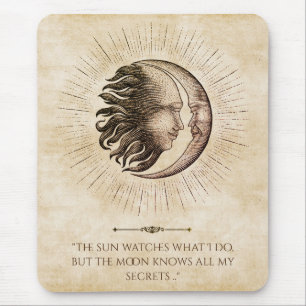 De maan kent al mijn geheimen muismat