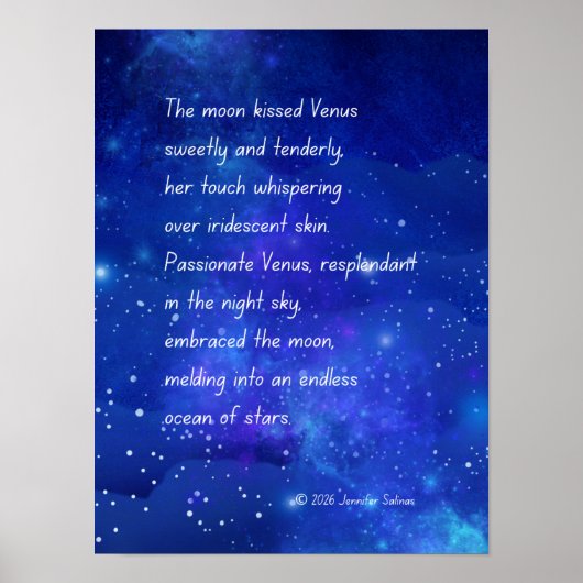 De Maan Kuste Venus Poster (Voorkant)
