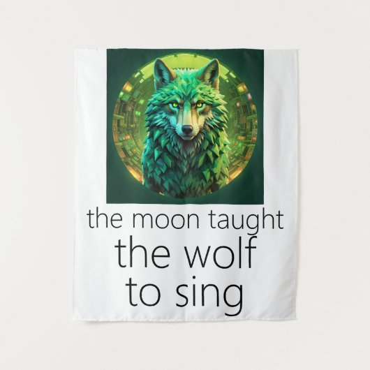 De Maan Leerde De Wolf Zingen Wandkleed (Voorkant)