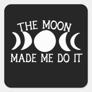 De maan liet me de MoonChild Moon-fase doen Vierkante Sticker