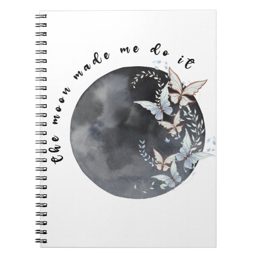 De maan liet me het doen notitieboek (Voorkant)