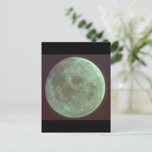 De maan. (maan_Ruimte) Briefkaart (Staand voorkant)