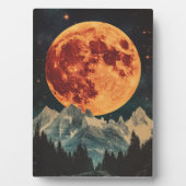 De maan met een retro vibe fotoplaat (voorkant)