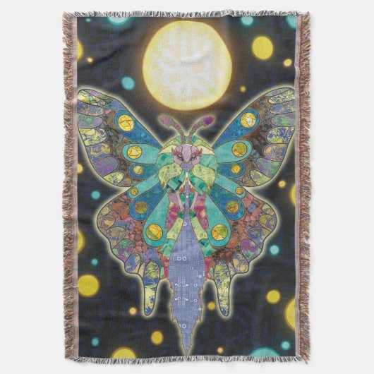 De Maan Moth Spirit Deken (Voorkant Verticaal)