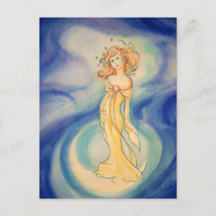 De maan onder haar voeten briefkaart