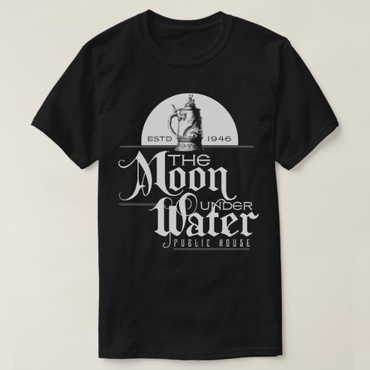 De maan onder water t-shirt (Design voorkant)