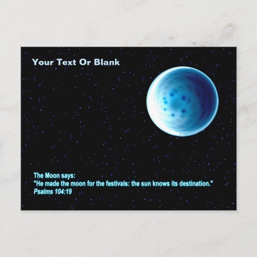 De maan - Perek Shirah Briefkaart (Voorkant)