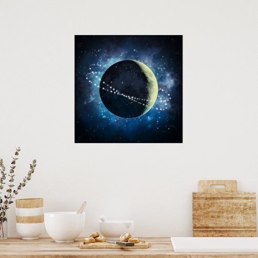 De maan - Poster (Keuken)