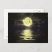 De maan reflecteert op het water briefkaart (Voorkant / Achterkant)