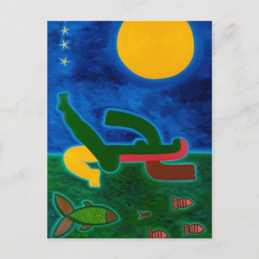 De maan reisde in Scorpio 2014 Briefkaart (Voorkant)