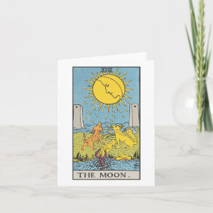 De maan - Rider Waite Smith tarot Kaart