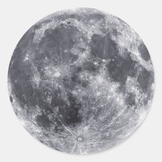 De maan ronde sticker (Voorkant)