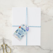 De Maan Ruimte Thema Verjaardagsgunst Cadeaulabel (Met Touw)