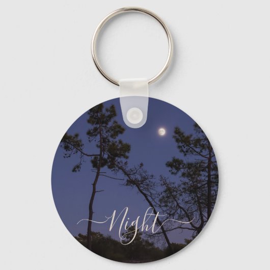 De maan 's nachts in een sleutelhanger (Voorkant)