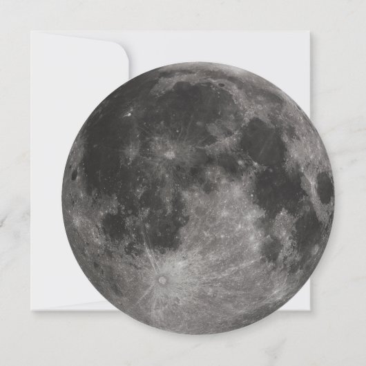 De maan, Space Shuttle Verjaardagsfeest Kaart (Achterkant)